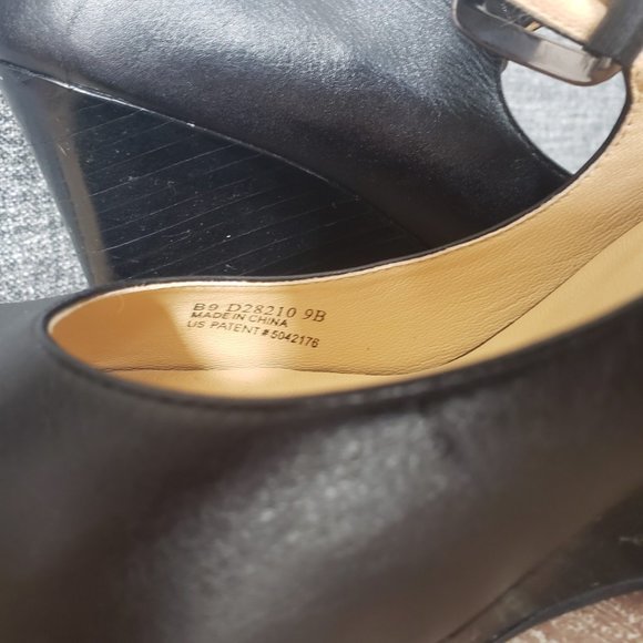 Cole Haan black open toe wedge heel size 9 - Picture 5 of 13
